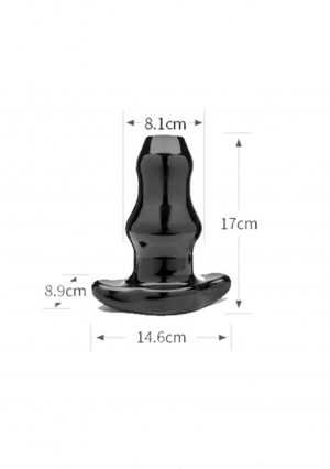 Double Tunnel Plug - X- Large - Black - Afbeelding 3