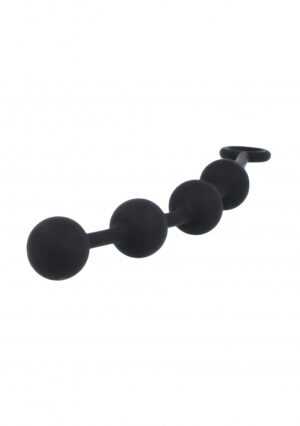 EXCITE Medium Silicone Anal Beads - Black - Afbeelding 3