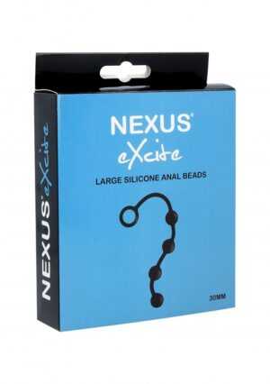 EXCITE Large Silicone Anal Beads - Black - Afbeelding 3