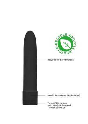 5.5" Vibrator - Biodegradable - Black - Afbeelding 6