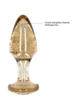 Acrylic Goldchip Butt Plug Set - Gold - Afbeelding 9