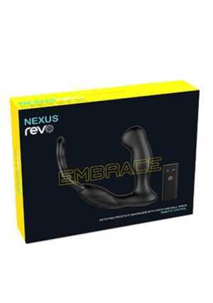 REVO EMBRACE Remote Rotating Prostate Massager - Black - Afbeelding 6