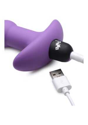 Vibrating Silicone Anal Beads & Remote Control - Purple