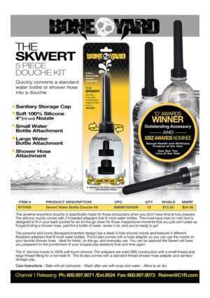 Boneyard Skwert 5 Piece Enema Kit - Clear / Black - Afbeelding 6