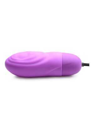 7X Pulsing Rechargeable Silicone Bullet - Purple - Afbeelding 4