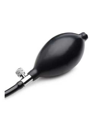 Ass-Pand Large Inflatable Silicone Anal Plug - Black - Afbeelding 4