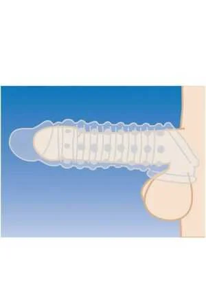 1.5 Inch Penis Enhancer Sleeve - Clear - Afbeelding 4