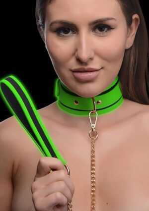 Kink in the Dark Glowing Collar & Leash - Afbeelding 3