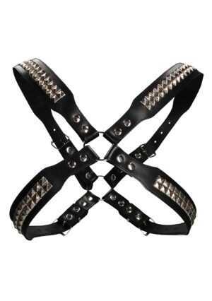 Men's Pyramid Stud Body Harness - One Size - Black - Afbeelding 4