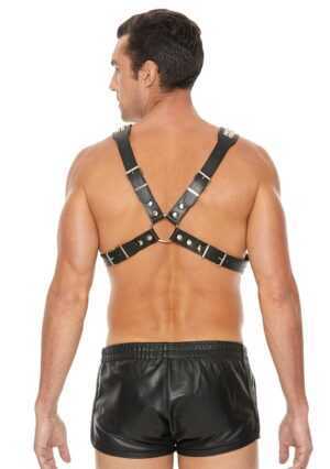 Men's Pyramid Stud Body Harness - One Size - Black - Afbeelding 5