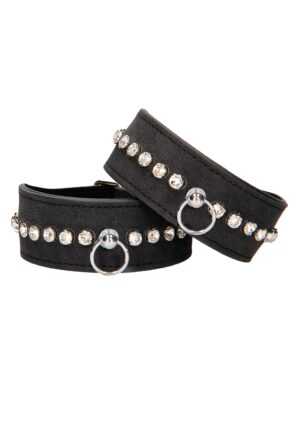 Diamond Studded Ankle Cuffs - Black - Afbeelding 3