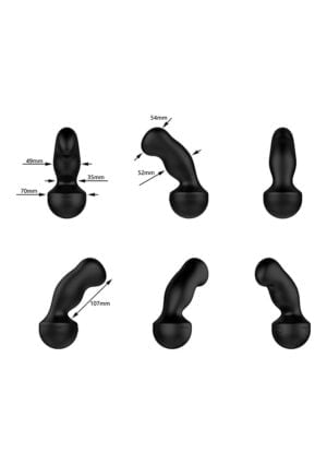 GYRO VIBE EXTREME Hands Free Vibrating Dildo - Black