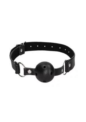 Breathable Ball Gag - With Bonded Leather Straps - Afbeelding 5