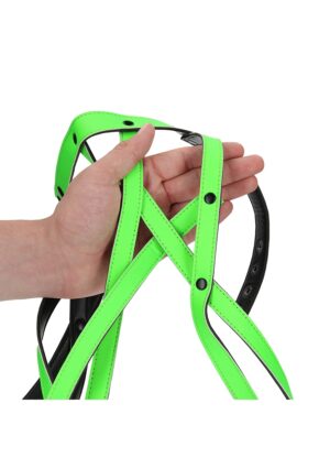 Body Harness - Glow in the Dark - Neon Green/Black - L/XL - Afbeelding 5