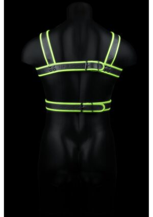 Body Harness - Glow in the Dark - Neon Green/Black - L/XL - Afbeelding 4