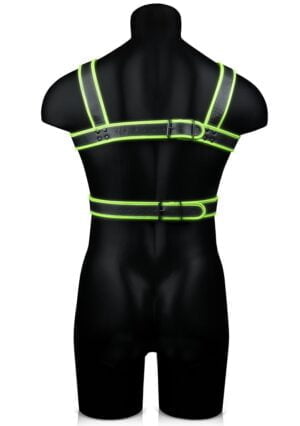 Body Harness - Glow in the Dark - Neon Green/Black - L/XL - Afbeelding 6