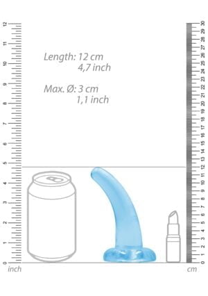 4.5'' / 11.5cm Non Realistic Dildo Suction Cup - Blue - Afbeelding 3