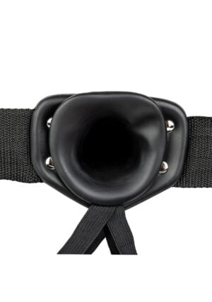 Vibrating Hollow Strap-on No Balls - 6'' / 15.5 cm - Black - Afbeelding 4