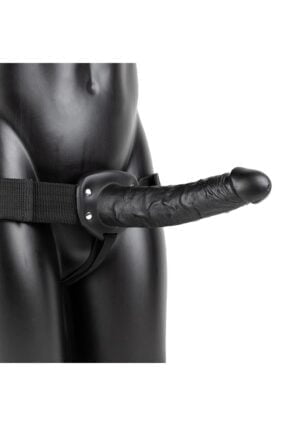 Vibrating Hollow Strap-on No Balls - 10'' / 24.5 cm - Black - Afbeelding 3