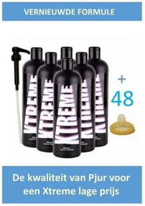 * xtreme® premium silicone glijmiddel 500ml (6 flessen)