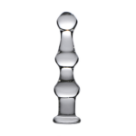 mammoth 3 bumps glass dildo clear