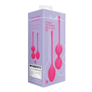 2 piece thumping kegel ball set wild strawberry