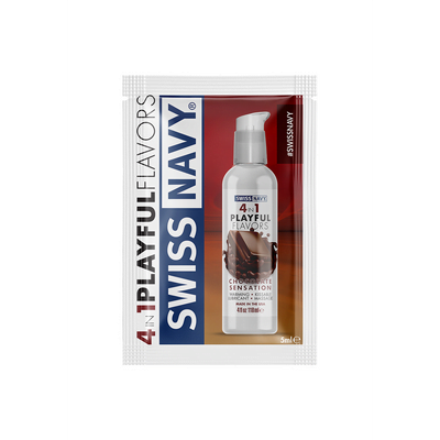 4 in 1 lubricant with chocolate sensation flavor 0.18 fl oz / 5 ml