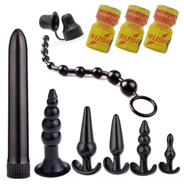 big butt plug set black