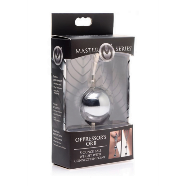 Oppressor's Orb 8 Oz Ball Weight with Connection Point - Silver