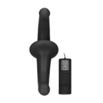 Ouch! - Vibrating Silicone Strapless Strapon - Black