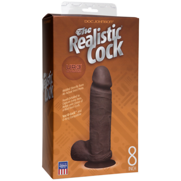 The Realistic Cock - UR3 - 8 Inch - Black