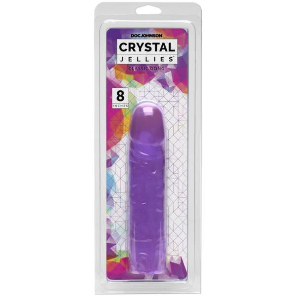 Crystal Jellies - 8 Inch Classic Dong - Purple