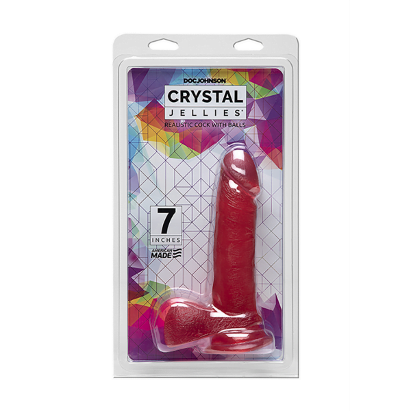 7 Inch Realistic Cock with Balls - Pink