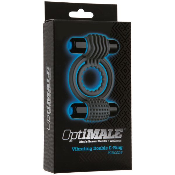 OptiMALE - Vibrating Double C-Ring - Grey