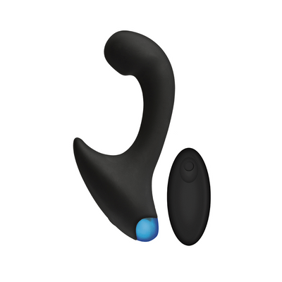 Vibrating P-Massager W/Remote-Black