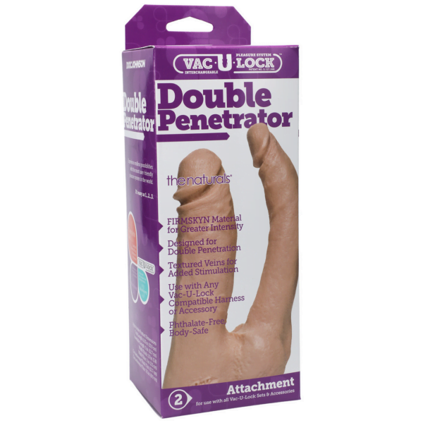 Vac-U-Lock Natural Double Penetrator