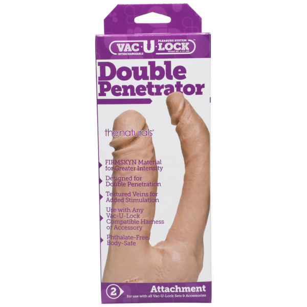 Vac-U-Lock Natural Double Penetrator