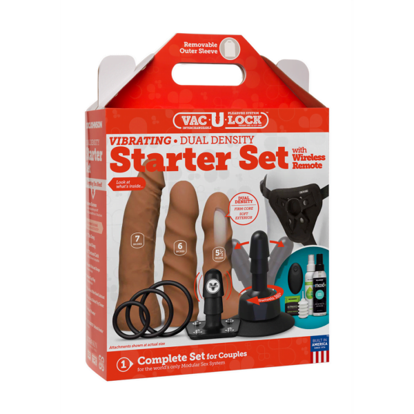 Vibrating Dual Density Starter Set - Caramel