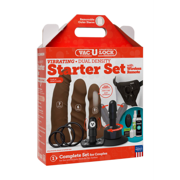 Vibrating Dual Density Starter Set - Chocolate