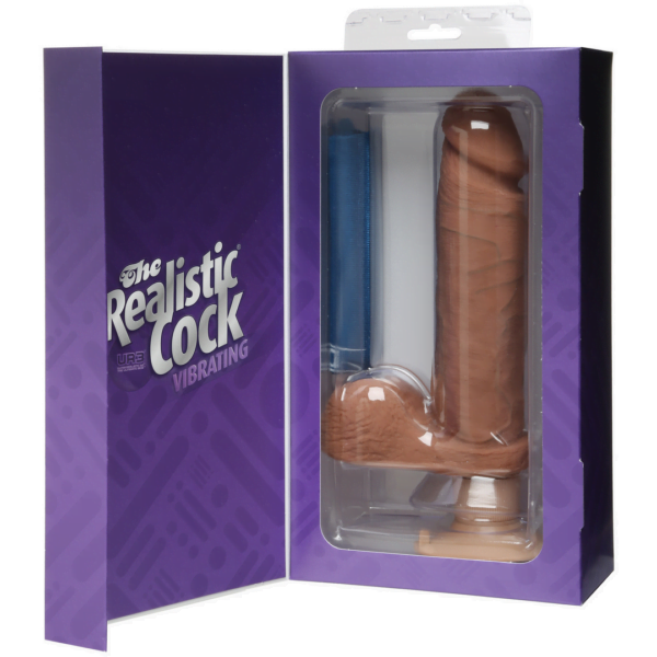 The Realistic Cock - UR3 - Vibrating 8 Inch - Brown