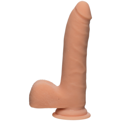 The D - Realistic D - Slim 7 Inch with Balls - Ultraskyn - Flesh