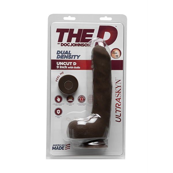 Uncut D - 9 Inch with Balls - ULTRASKYN - Chocolate