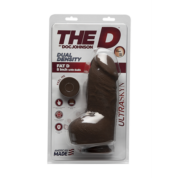 Fat D - 8 Inch with Balls - ULTRASKYN - Chocolate