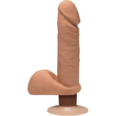 The D - Perfect D with Balls Vibrating - 7 Inch - Caramel