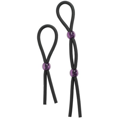 Silicone Cock Ties - Black