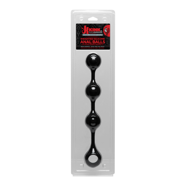 Anal Essentials Weighted Silicone Anal Balls - Black