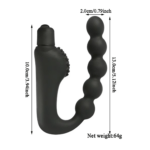 bent vibrating prostate massager with remote control black (kopie)