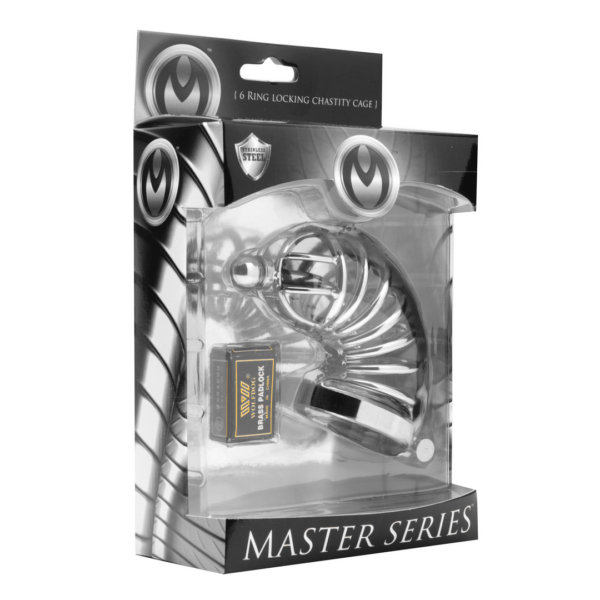 Master Series - Asylum - 6 Ring Chasity Cage