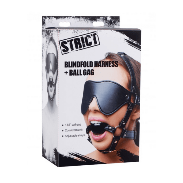 Strict - Eye Mask Harness with Ball Gag