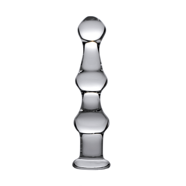 Mammoth 3 Bumps Glass Dildo - Clear